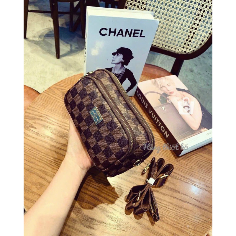 Túi đeo chéo 3 ngăn dây dù bản to hoạ tiết 3 màu