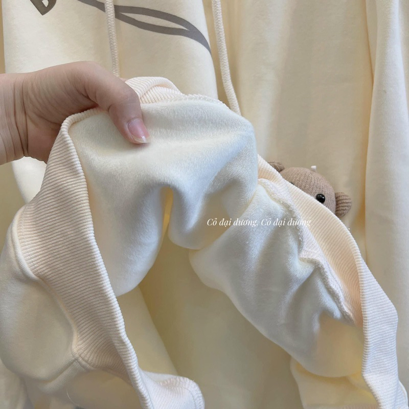 Áo Hoodie Lót Nhung kèm gấu