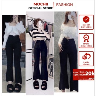 Quần Skinny Jeans Giấy Ống loe CẮT GẤU kiểu cách sành điệu mẫu mới 2023, Lưng cao Co giãn 4 chiều