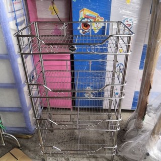 Kệ chén inox 4 tầng (size 40x60x105cm)