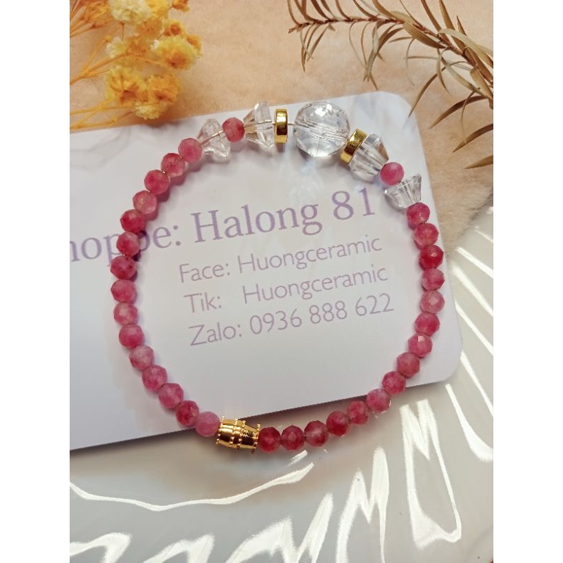 Vòng tay đá tua.ma.lin, t.anh trắng