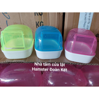 Nhà tắm cát hamster: tắm cửa lật, tắm cửa tim, tắm cửa sao