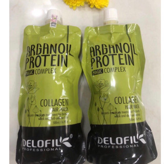 Kem hấp ủ tóc Delofil collagen arganoil protein 500ml