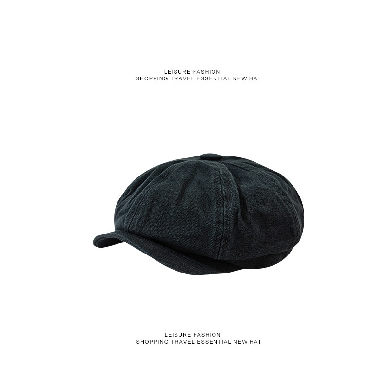 Mũ nồi beret Newsboy Nam nữ unisex Vành ngắn Nón nồi bê rê Phong cách Cổ điển Vintage Thời trang