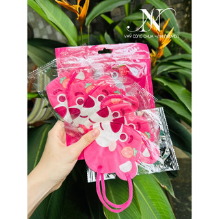 khẩu trang gấu dâu cho bé