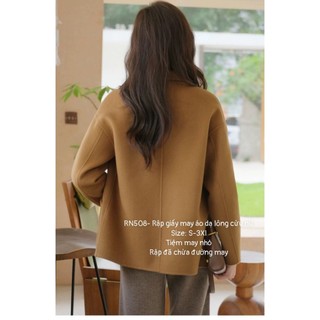 RN508_Rập giấy may áo dạ lông cừu nữ _RẬP GIẤY 1 LỚP