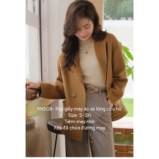 RN508_Rập giấy may áo dạ lông cừu nữ _RẬP GIẤY 1 LỚP