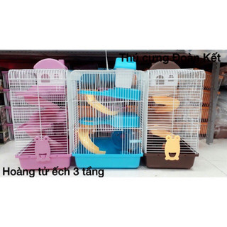 Lồng hamster gồm phụ kiện đầy đủ: Lồng hoàng tử 3 tầng