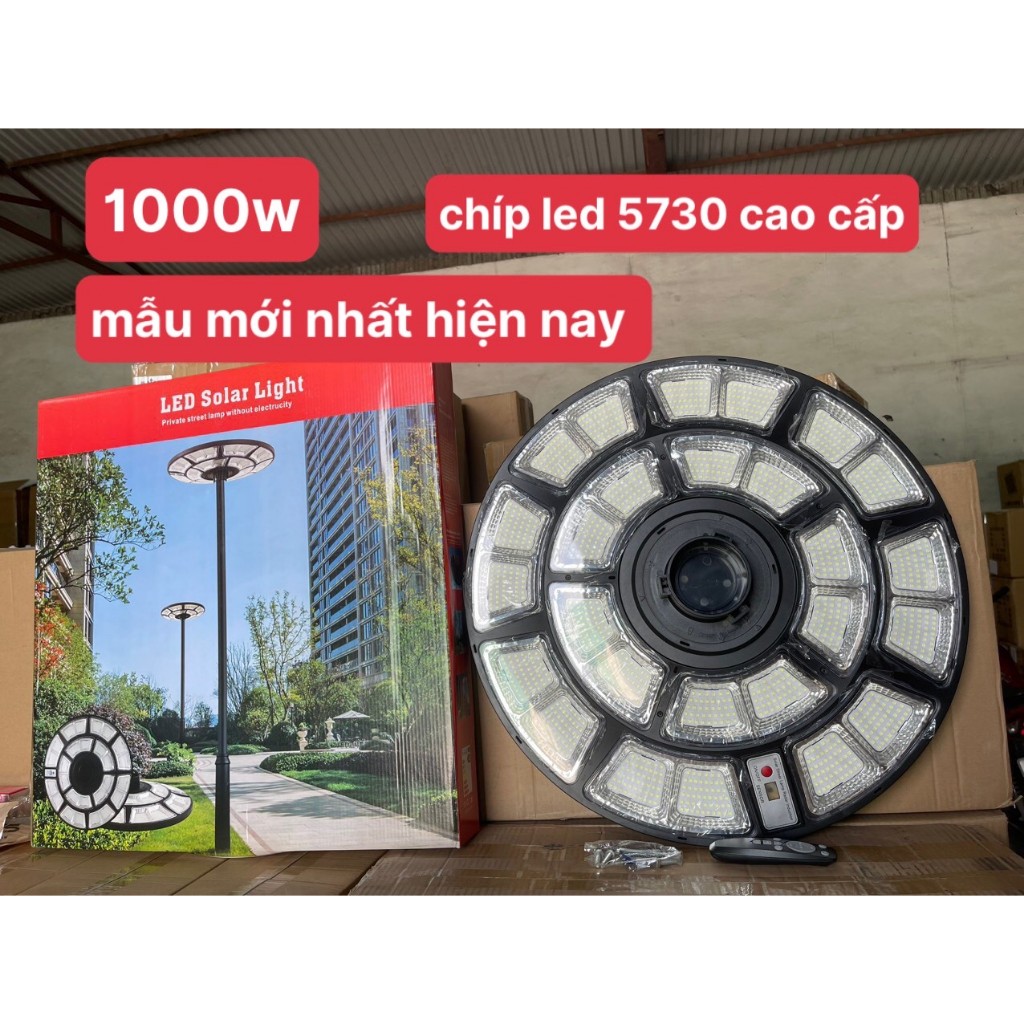 Đèn năng lượng mặt trời UFO 1500w 1000w chính hãng tys sân vườn công viên mẫu mới nhất hiện nay