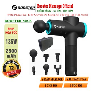 Súng Massage Booster M2-B Cầm Tay Chính Hãng Phiên Bản 135W - Công Nghệ Mát Xa Ai, 3 Chế Độ