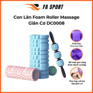 Con lăn foam roller massage, giãn cơ tập gym, yoga hàng chuẩn chất lượng cao 50mm dc0008