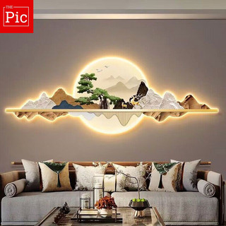 Tranh Treo Tường Tráng Gương Cao Cấp - Đèn LED  Hươu Tài Lộc,Trang Trí Nhà Cửa,Phòng Làm Việc,Cửa Hàng