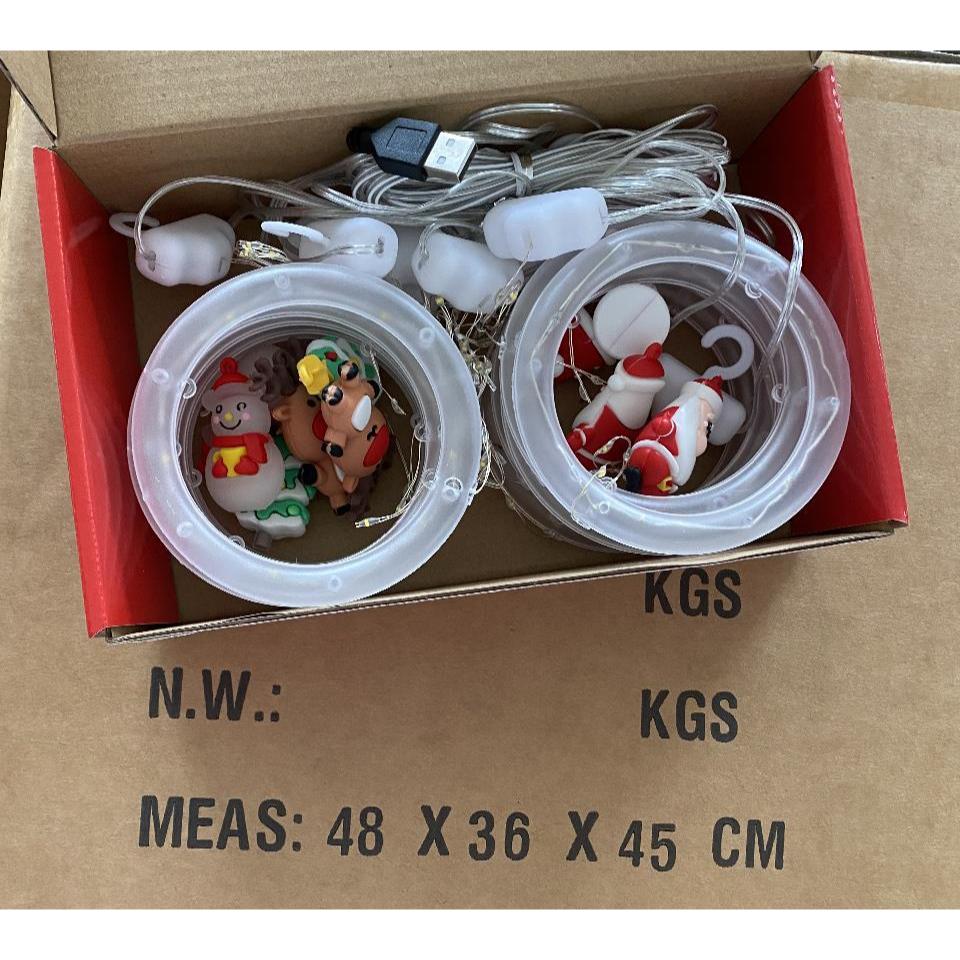 Đèn thả mành hình NOEL đèn thả rèm chuông, tuần lộc, cây thông