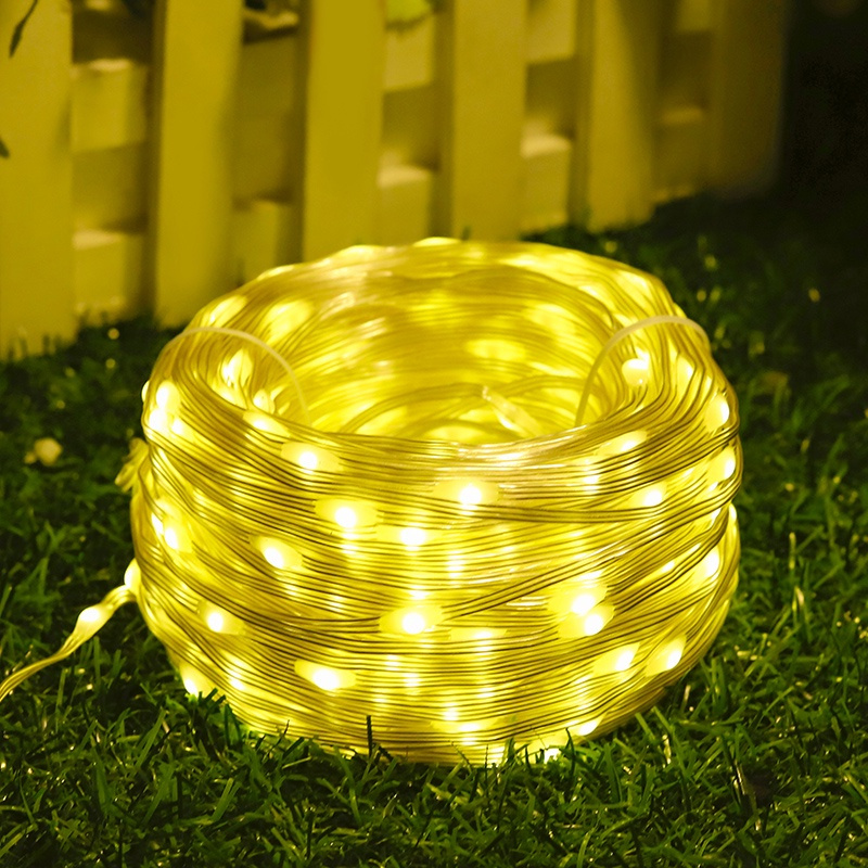 Dây đèn led 100% chống nước ngoài trời. Đèn chớp nháy hạt gạo