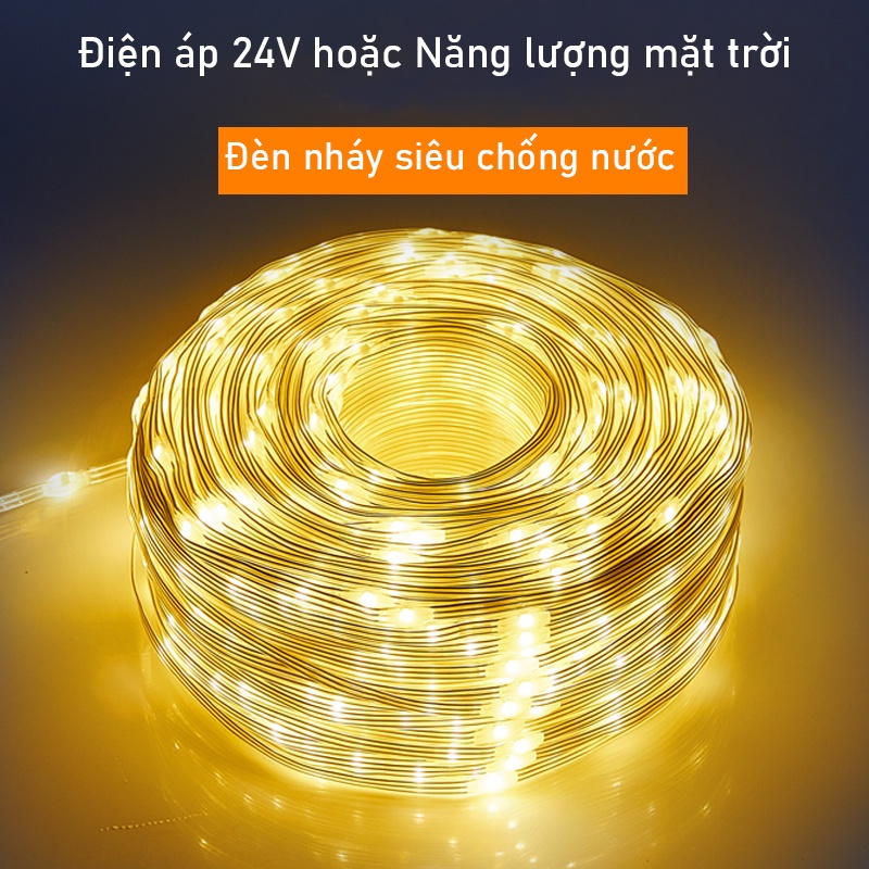 Dây đèn led 100% chống nước ngoài trời. Đèn chớp nháy hạt gạo