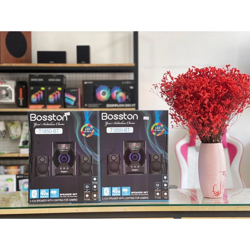 Loa Vi Tính Loa PC Laptop Máy Tính Để Bàn Bosston T1850-BT Led RGB Công Suất 40W Tích Hợp Bluetooth, Usb, Thẻ Nhớ