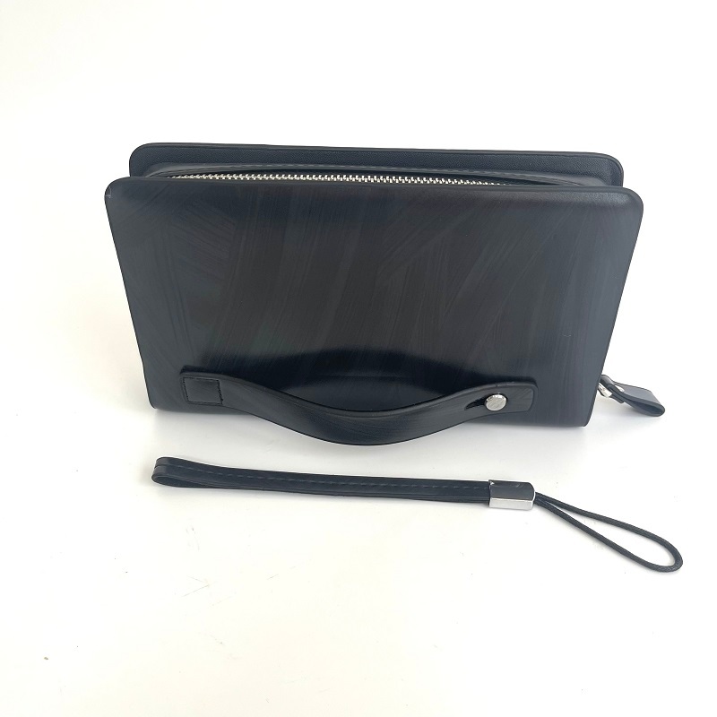 Clutch nam cầm tay, ví nam cao cấp, bóp nam da 2 màu sang trọng, ngăn thẻ rút, kèm dây đeo tay tiện lợi, bh 12 tháng.011