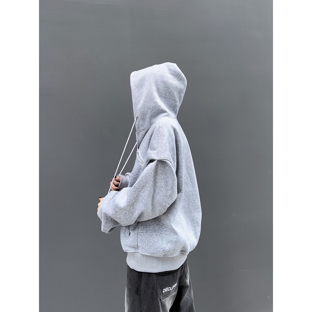 ÁO HOODIE ZIP FROM BOXY TRƠN 2023 - N.E.K.K