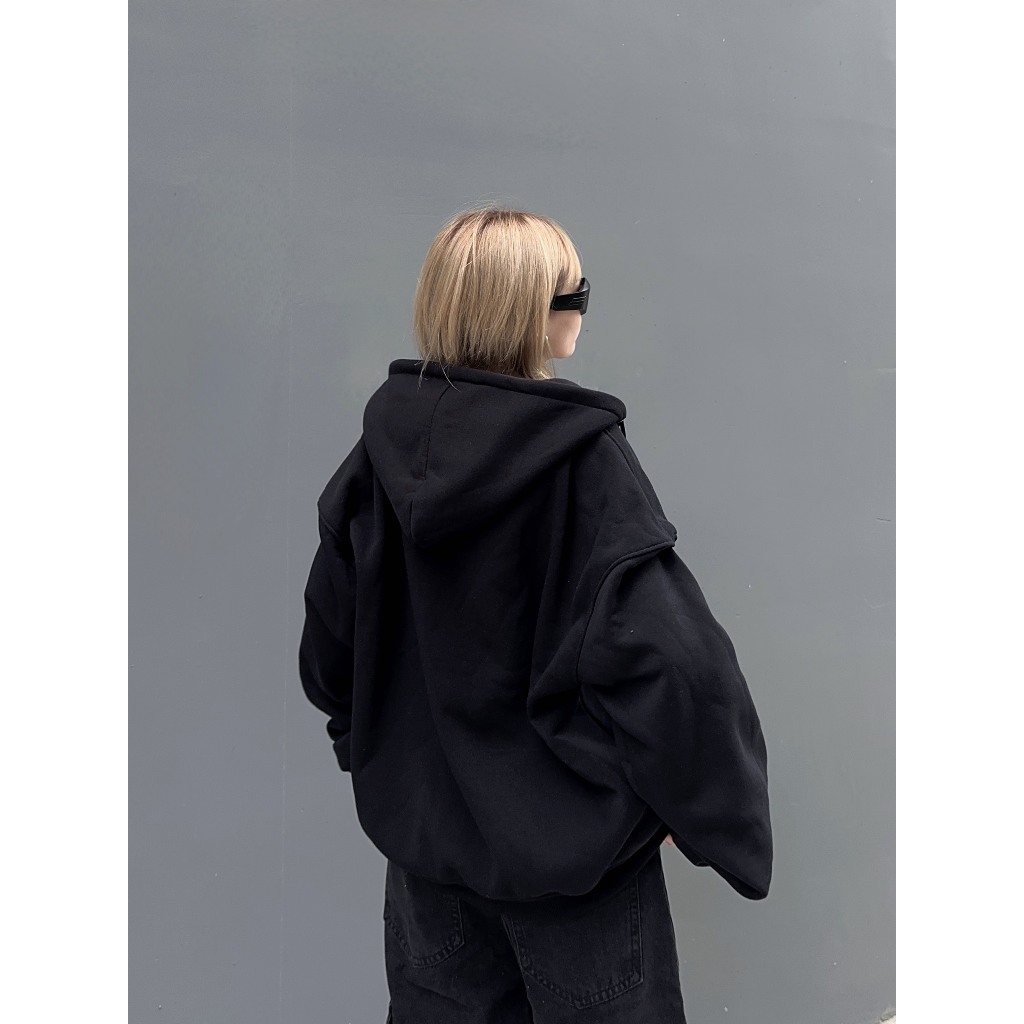 ÁO HOODIE ZIP FROM BOXY TRƠN 2023 - N.E.K.K