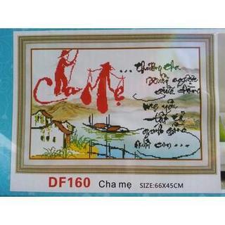 Tranh đính đá cha mẹ . kích thước: 66cm x 45cm