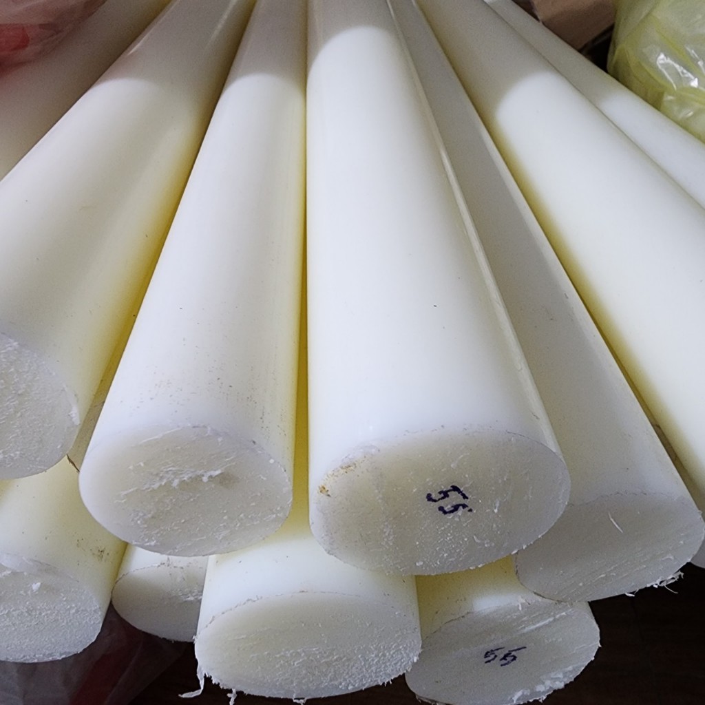 Thanh tròn đặc nhựa PA6 phi 35 phi 40 phi 45 phi 50 phi 55