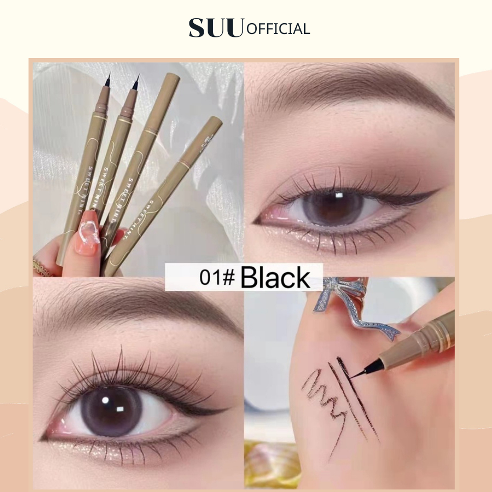 Bút Kẻ Mắt Và Mi Dưới SWEET MINT Đầu Mảnh 0.005mm Lâu Trôi Bền Màu Chống Thấm Nước