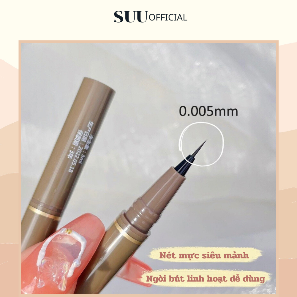 Bút Kẻ Mắt Và Mi Dưới SWEET MINT Đầu Mảnh 0.005mm Lâu Trôi Bền Màu Chống Thấm Nước