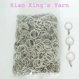 Túi 100 móc khoá khoen tròn làm thủ công gắn thú bông treo chìa khoá | Xiaoxingyarn