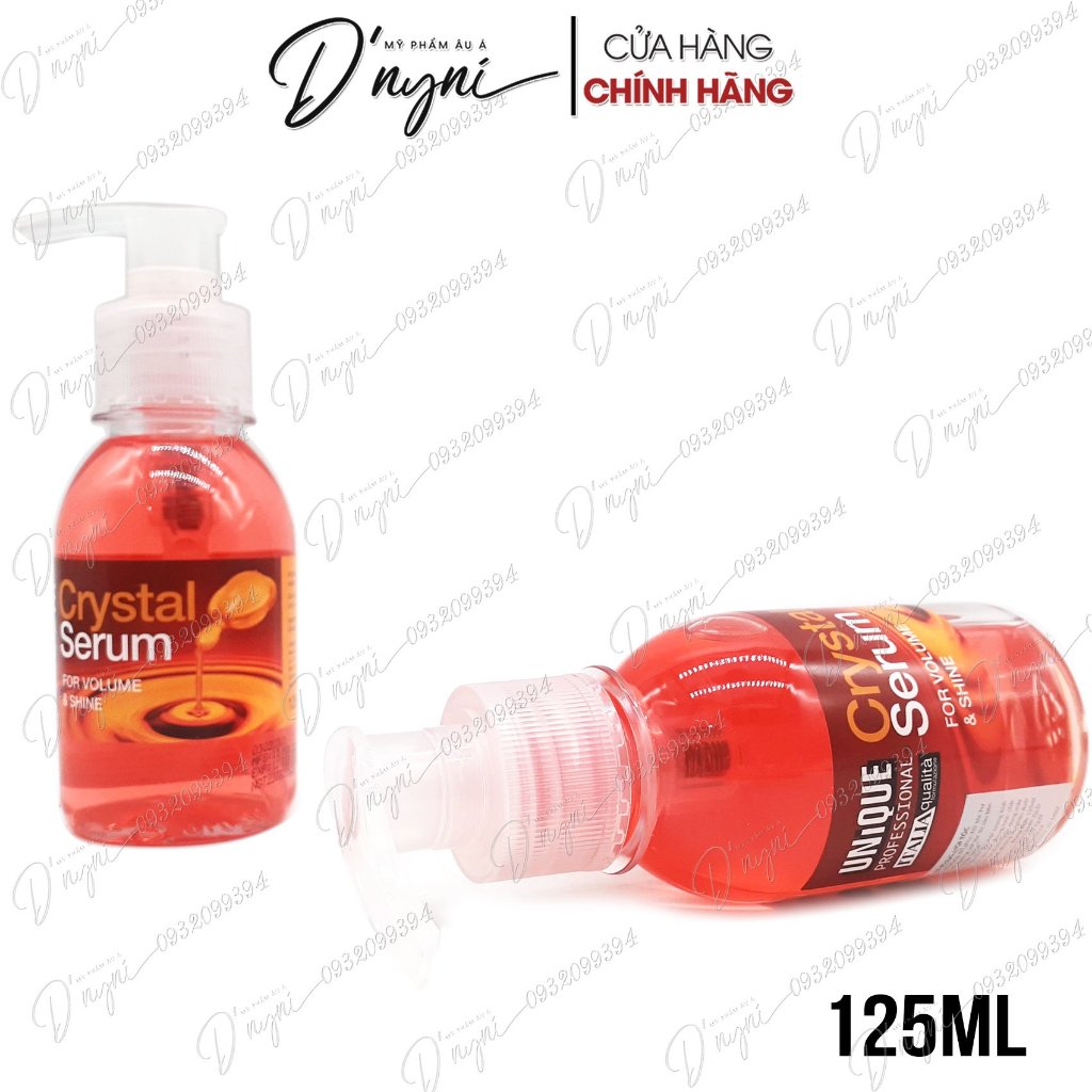 Tinh Dầu Dưỡng Bóng Tóc UNIQUE CRYSTAL SERUM Phục Hồi Khô Xơ Chẻ Ngọn 125ml Malaysia