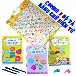 [Combo 3 Bộ+Tặng Pin]Bảng Chữ Cái Điện Tử Vàng, Thông Minh, Biết Nói, Bảng Học Chữ Tiếng Việt ZOLY SHOP