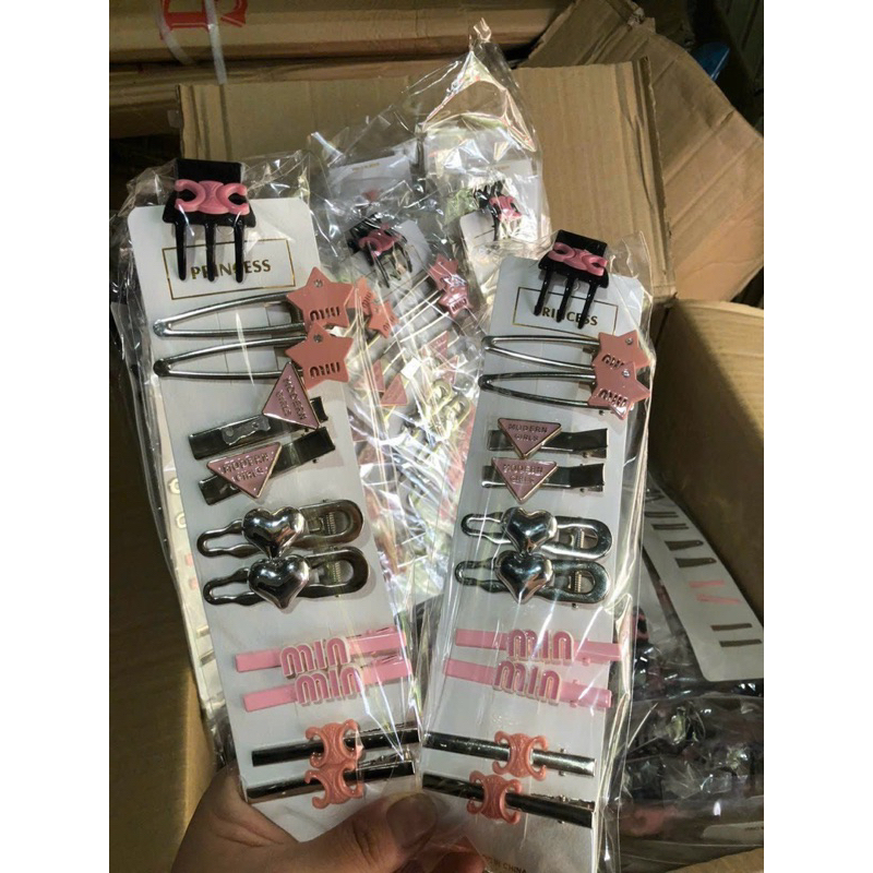 MVP3593 Set 11 chi tiết kẹp tóc phong cách blackpink Hàn Quốc