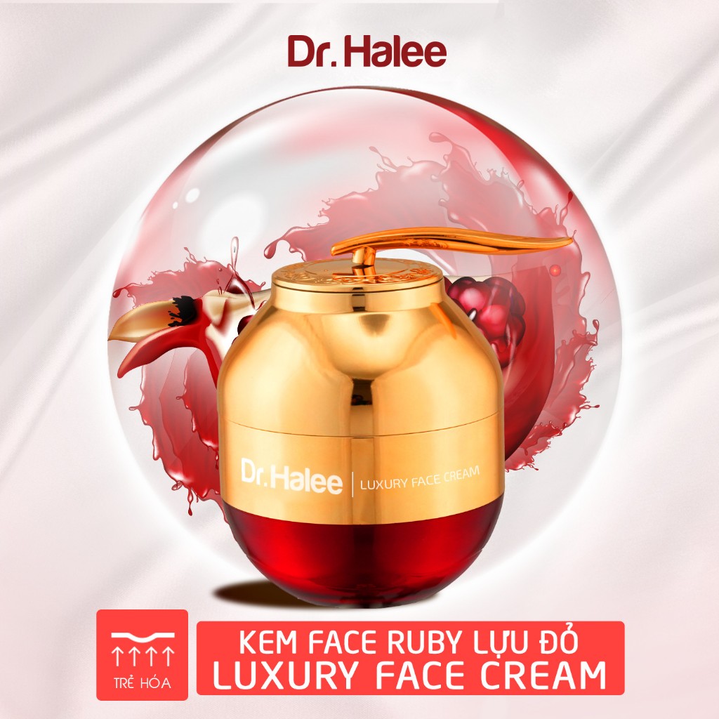 Kem Face Ruby Lựu Đỏ Dr.Halee Dưỡng Trắng Da Ngày & Đêm 50g