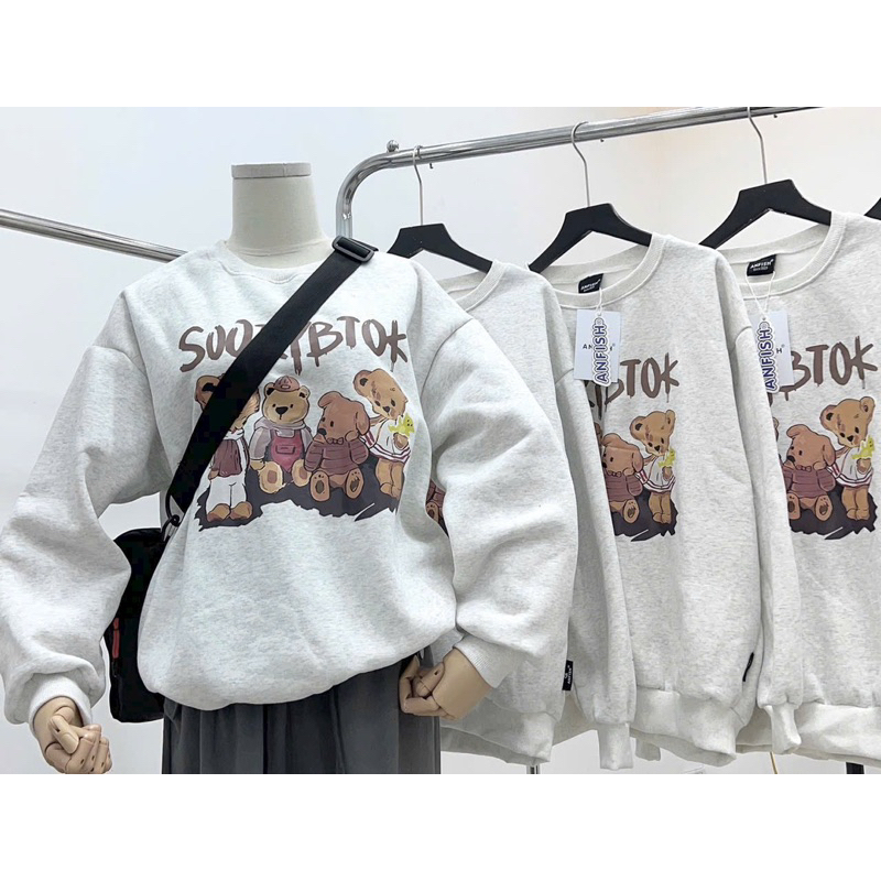 Áo Sweater Nỉ Bông Hình in 3D siêu cute