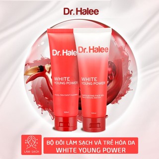 Bộ đôi sửa rửa mặt và tẩy da chết dr.halee 100ml