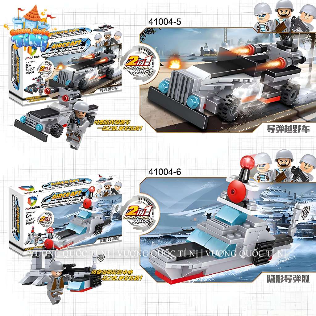 Đồ chơi LEGO phi cơ biến hình tàu sân bay KHỔNG LỒ 8in1 - Lắp ráp xếp hình 81-99 chi tiết cho bé