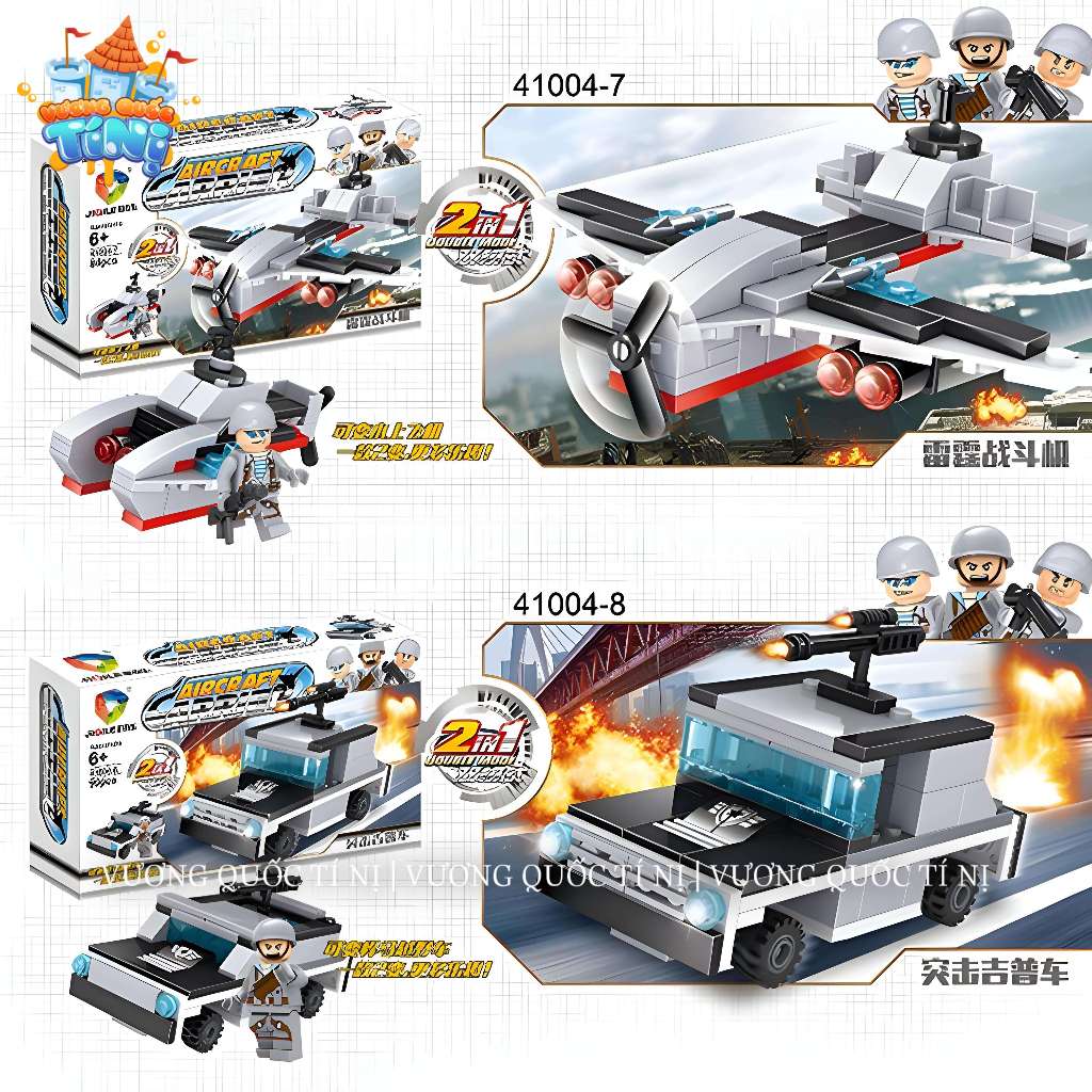 Đồ chơi LEGO phi cơ biến hình tàu sân bay KHỔNG LỒ 8in1 - Lắp ráp xếp hình 81-99 chi tiết cho bé