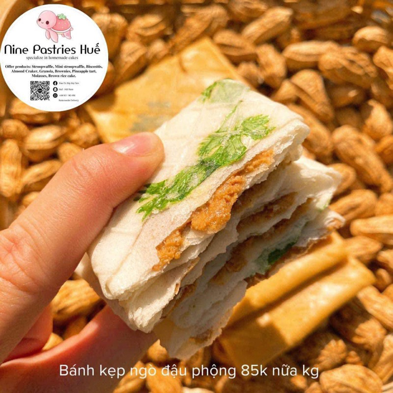 Bánh ngò ống/dẹp đậu phộng túi 500gr