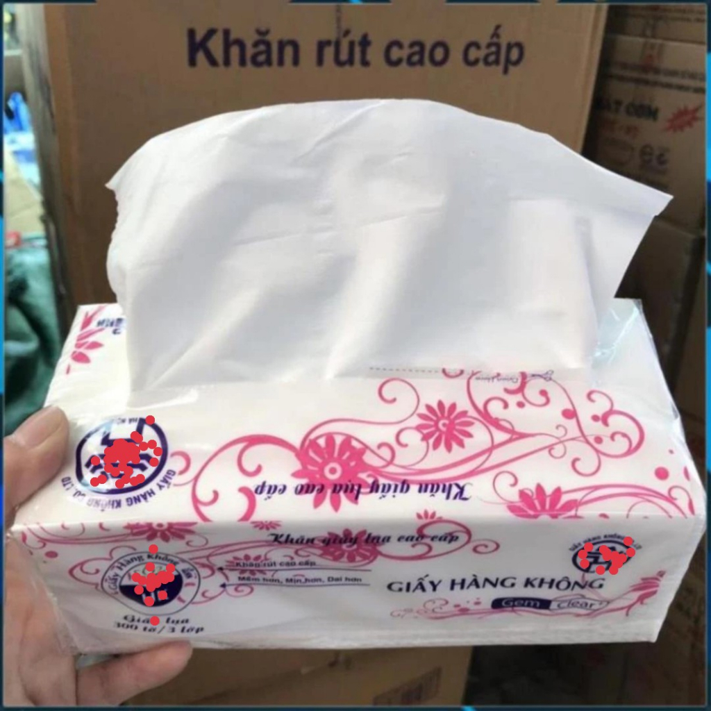 PVN58906 Giấy ăn lụa, giấy rút 3 lớp gói 300 tờ