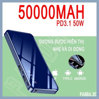 Sạc dự phòng 50000mah Sạc dự phòng di động chính hãng 100% chất lượng cao siêu mỏng sạc dự phòng đầu ra kép đầu vào kép