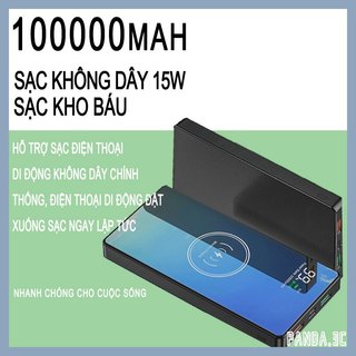 Sạc dự phòng không dây 22,5W 100000mAh Sạc siêu nhanh PD18W 22,5W Vẻ ngoài mát mẻ Di động khi đi du lịch