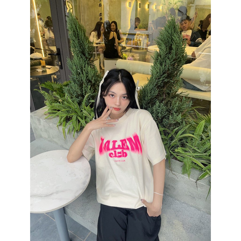 Áo phông tay lỡ - Áo thun BLURRY in charm chất cotton form rộng unisex brand Calem Club