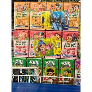 [Vỉ 4 hộp] Sữa Kun cacao lúa mạch, trái cây nhiệt đới đủ vị 110ml/180ml. Mua để sưu tầm thẻ đổi quà.