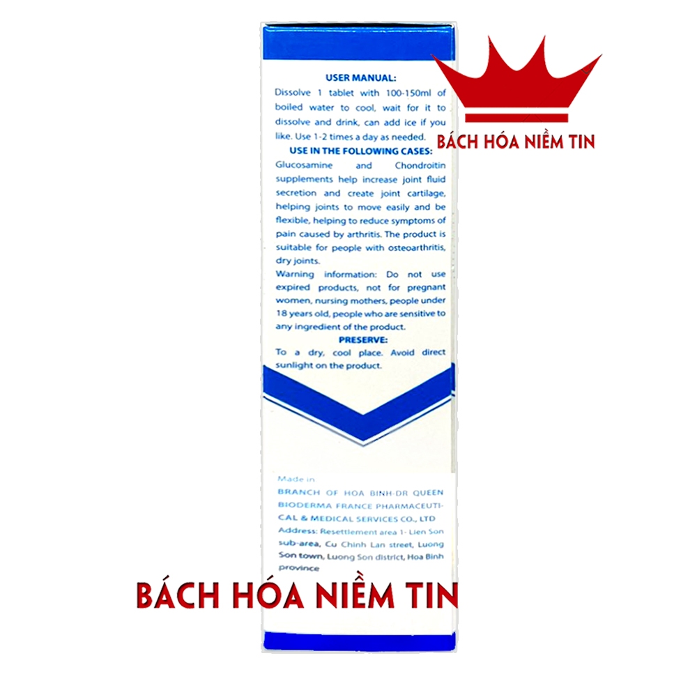 Viên sủi  Canxi Shark Nano phát triển hệ xương, chắc khỏe xương và răng, giảm loãng xương, tăng chiều cao - Hộp 20 v