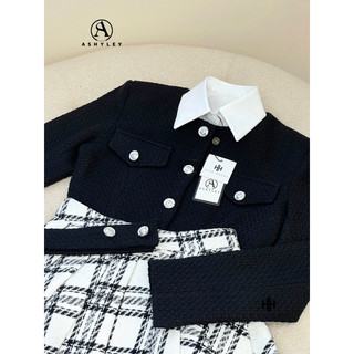 Set dạ 4 món chân váy caro chuẩn tag 𝐀𝐒𝐇𝐘𝐋𝐄𝐘
