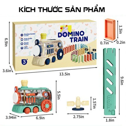 Đồ Chơi Tàu Hoả Xếp Hình Domino Tự Động Cho Bé Kèm Âm Thanh Ánh Sáng Sống Động Điều Chỉnh Hướng Dễ Dàng - Món Quà Cho Bé