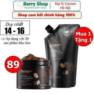 [ Siêu sale - Giá chỉ 95k ] Tẩy da chết body Cocoon 200ml/600ml sạch sẽ, mịn màng tặng thìa nhựa