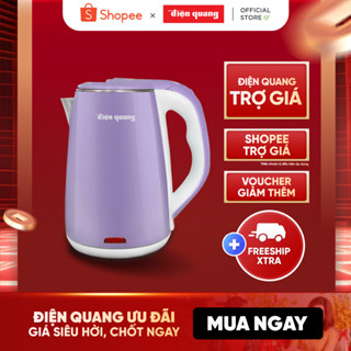 Ấm đun nước siêu tốc Điện Quang ĐQ EKT15 1518 - Inox chất lượng cao, đế xoay 360 độ, tự động ngắt điện