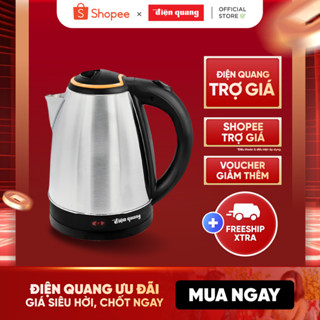 Ấm đun nước siêu tốc Điện Quang ĐQ EKT06 1518 BL - Dung tích lớn 1.8L, đế xoay 360°, tự ngắt điện khi sôi. BH 12 tháng