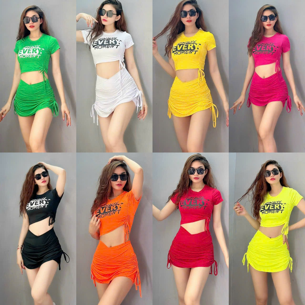 Bộ tập gym yoga aerobic nữ, bộ tập thể thao nữ rút dây ( TS-02 )