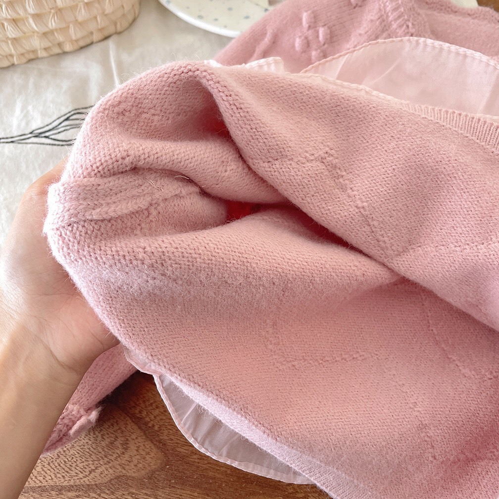 D9389-Áo len bé gái